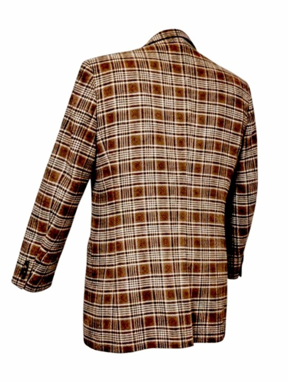 Joseph Abboud 100% Wool Brown Plaid Blazer | 40R | Classic Tailored Sport Coat - Picture 3 of 11